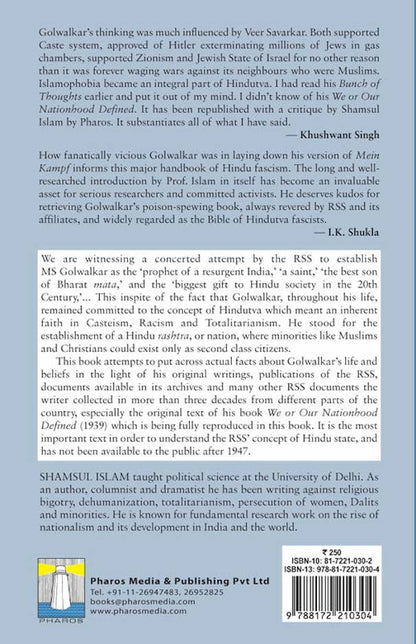 Golwalkar’s “We or our nationhood defined”: A critique with full text of the book (PB) image 2