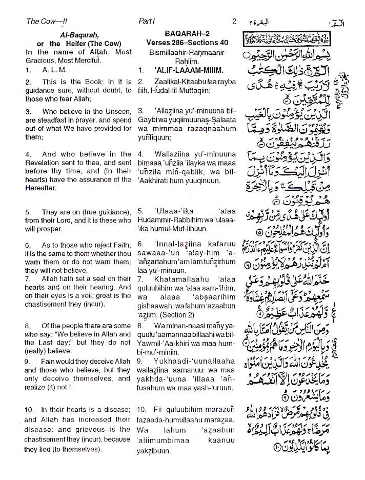 Holy Quran with Arabic Text, English Translation and Roman Transliteration – A.Y Ali | Paperback image 2