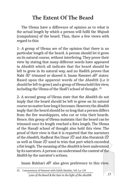 Laws of the Beard and the Hair in the Light of the Ahadith image 4