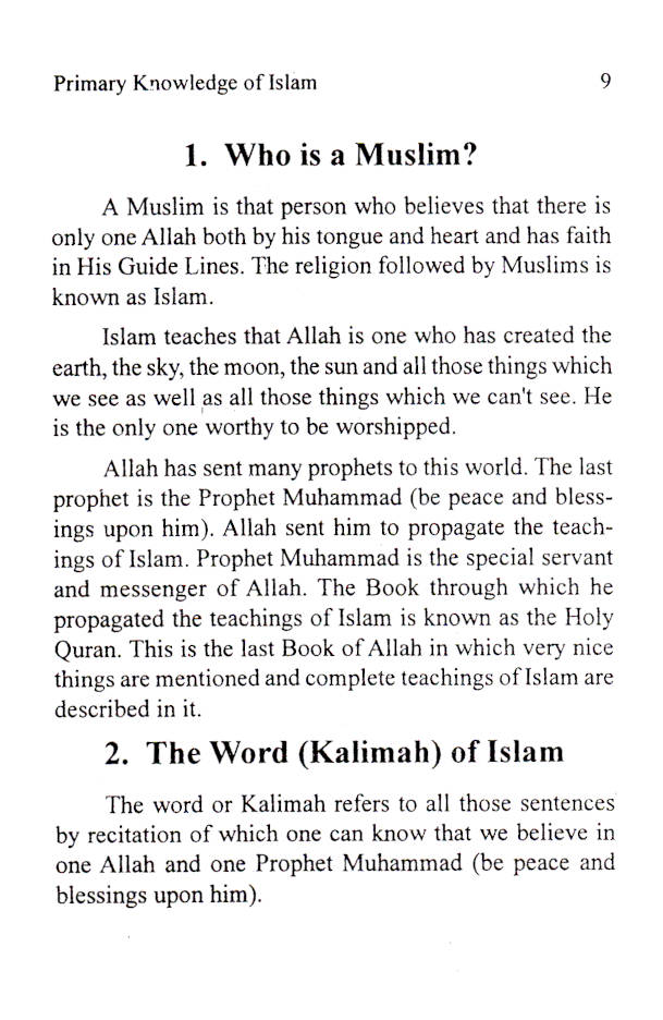 Primary Knowledge of Islam – Part 1 image 2