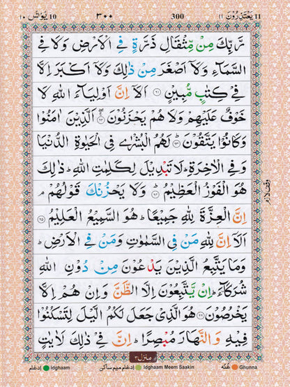 Colour Coded Quran Ref. 3 CC Arabic with Tajweed Rules and Manzils (13 Lines per page) Big Size 25 x 19 cm image 3
