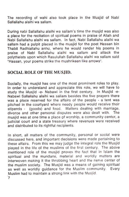 The MUSJID – Its Role and Etiquettes image 3