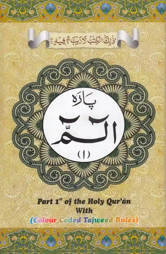 Para Set | 30 Parts of the Quran : Color Coded Tajweed Rules (Large Text) IndoPak Script 9 Lines Per Page with Bag image