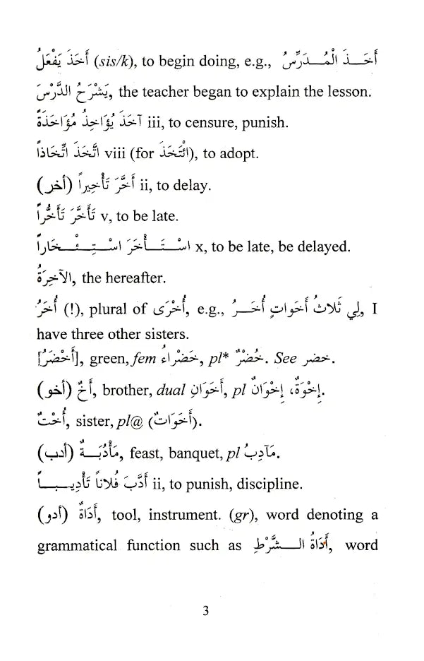 A Glossary of Words Used In Madinah Arabic Course Durus ul Lughat ul Arabia ???? ????? ??????? | Arabic-English Dictionary (PB) image 3