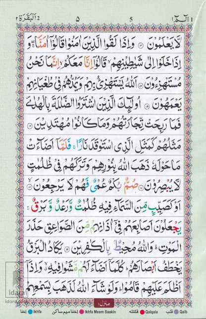 Colour Coded Para Set Ref. 119 1/6 (5 Juz in 1 book) with Case 13 lines per page | 14 x 10 cms image 4
