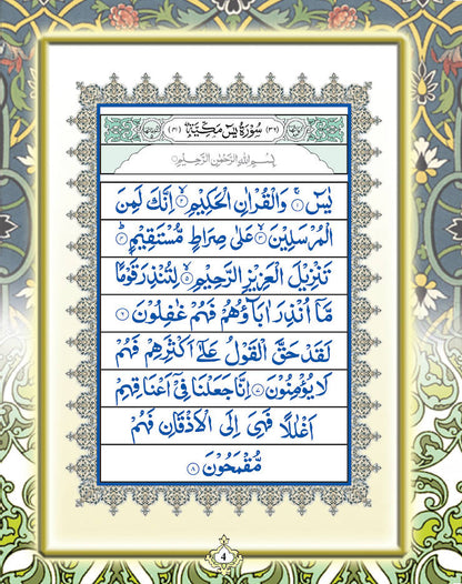 Surah Yaseen | Arabic/English/Roman | Pocket Size Coloured image 2